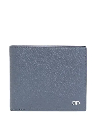 Ferragamo Gancini Wallet In Blue