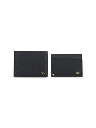 FERRAGAMO 'GANCINI' WALLET AND CARD HOLDER SET