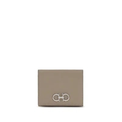 Ferragamo Gancini Wallet In Gray