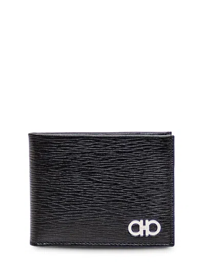 Ferragamo Gancini Wallet In Black,red