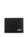 Ferragamo 'bi-fold Gancio Revival' Wallet In Black