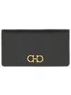 Ferragamo Zip Pocket Gancini Wallet In Black