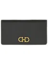 Ferragamo Zip Pocket Gancini Wallet In Black
