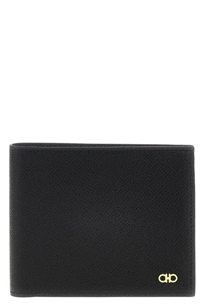 Ferragamo 'gancini' Wallet In Black