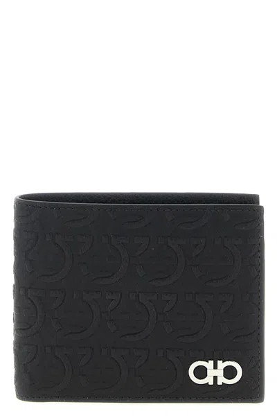 Ferragamo 'gancini' Wallet In Black