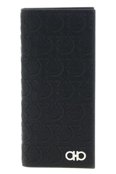Ferragamo 'gancini' Wallet In Black