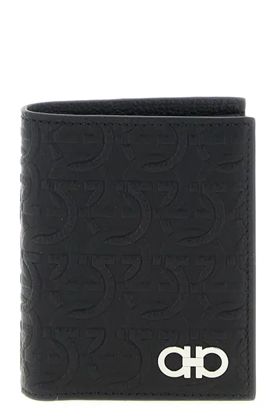 Ferragamo 'gancini' Wallet In Black