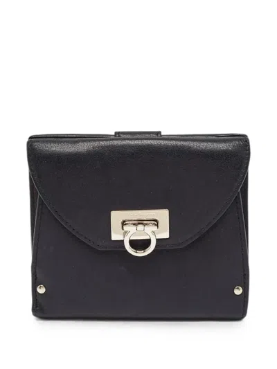 Pre-owned Ferragamo Gancini Wallet In Black
