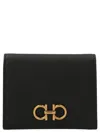 Ferragamo 'gancini' Black Bifold Wallet In Black