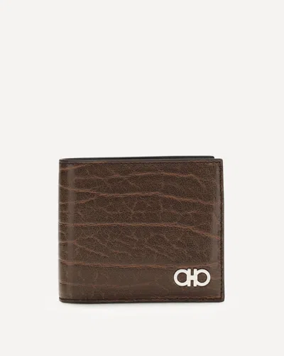 Ferragamo Gancini Wallet In Brown