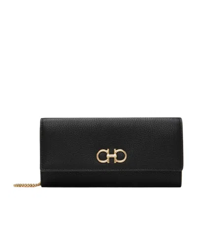 FERRAGAMO GANCINI WALLET CHAIN SHOULDER BAG