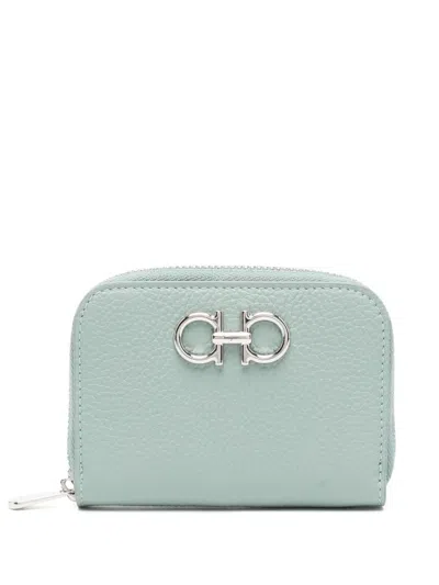Ferragamo Gancini Wallet In Blue