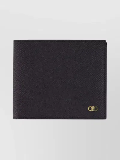 Ferragamo Gancini Wallet With Card Slots And Compartment In Brown