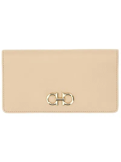 Ferragamo Gancini Wallet With Signature Embellishment In Multi
