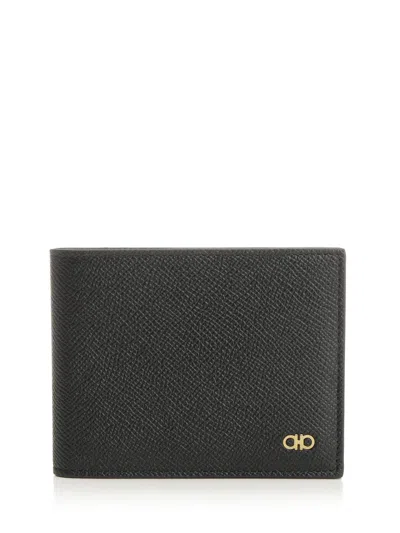 FERRAGAMO GANCINI WALLETS BLACK