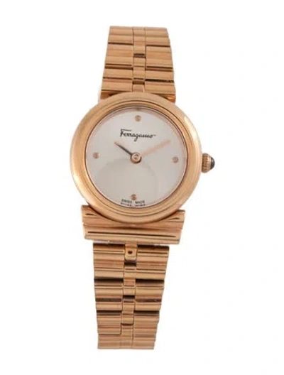 Pre-owned Ferragamo Gancini Watch, 22mm In Multi