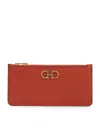 FERRAGAMO GANCINI ZIPPED CARD HOLDER