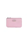 Ferragamo Gancini Zipper Key Chain In Pink