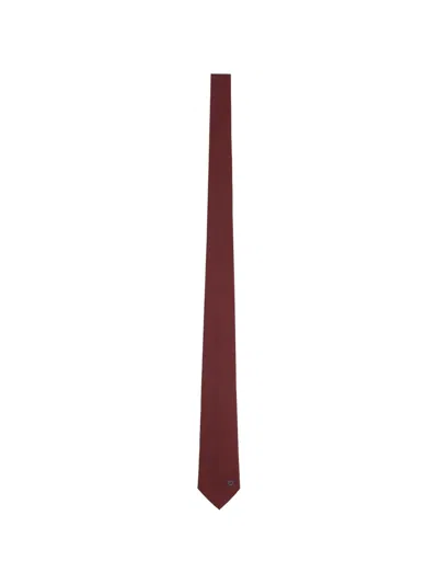 Ferragamo Sophisticated Silk Blend Tie For Men In Brown