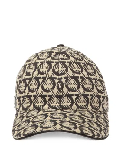 Ferragamo Gancini-motif Baseball Cap In Neutrals