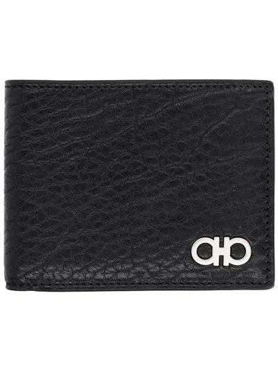 Ferragamo Gancini-plaque Leather Wallet In Yellow