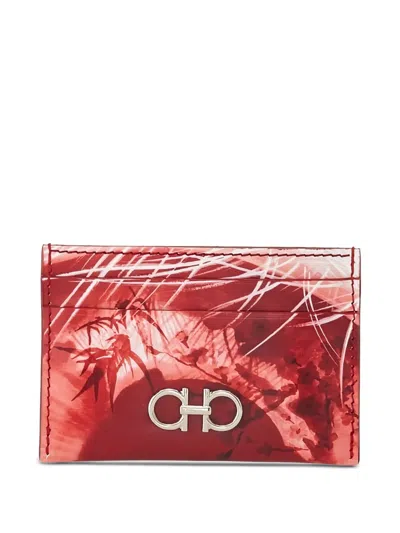 Ferragamo Gancini-plaque Wallet In Burgundy