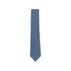 Ferragamo Gancini-print Tie In Blue