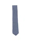 Ferragamo Tortoiseshell-print Silk Tie In Blue
