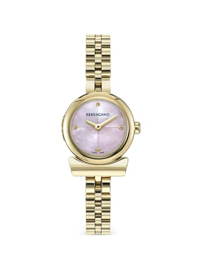 Ferragamo Gancino 22.5mm Watch In Gold