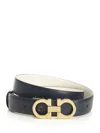 Ferragamo Gancino Belts Blue In Black