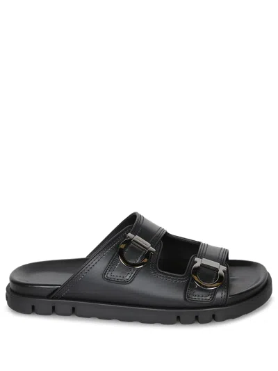 Ferragamo Gancino Black Sandal