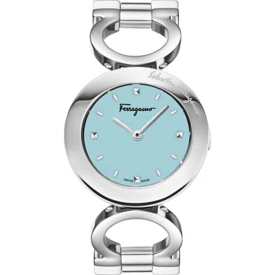 Ferragamo Gancino Bracelet Strap Watch, 28mm In Stainless Steel