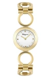Ferragamo Gancino Bracelet Bracelet Watch In Gold