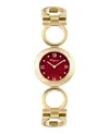 Ferragamo Gancino Bracelet Watch Woman Wrist Watch Gold Size Onesize Stainless Steel In Gold