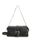 Ferragamo Gancino Pouch Small Shoulder Bag With Shoudler Strap And Chain Shoulder Bags Black