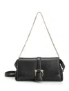Ferragamo Gancino Pouch Small Shoulder Bag With Shoudler Strap And Chain Shoulder Bags Black