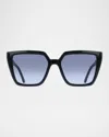 Ferragamo Gancino Square Acetate Sunglasses