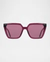 Ferragamo Gancino Square Acetate Sunglasses