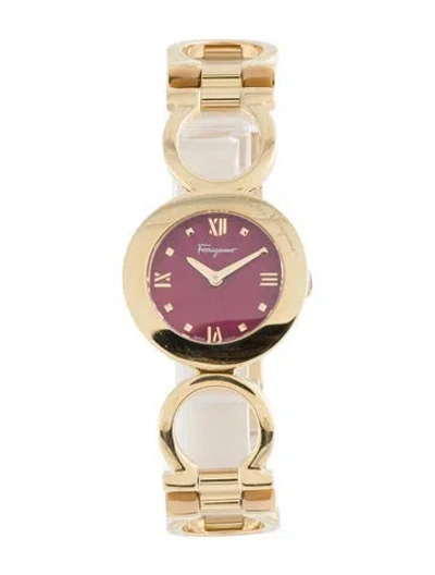 Pre-owned Ferragamo Gancino Watch, 28mm In Multicolor