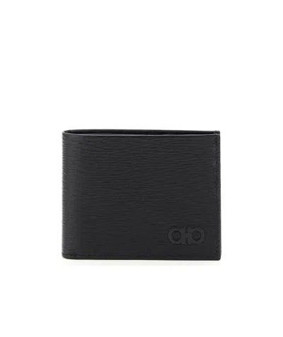Ferragamo Gancio Bi-fold Wallet In Black