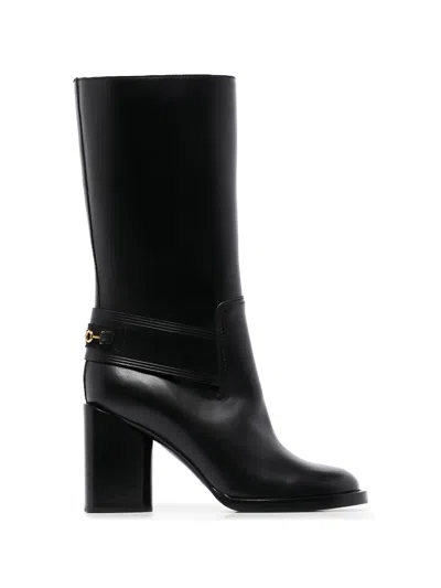 Ferragamo Gancio Boots In Black