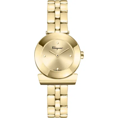 Ferragamo Gancio Bracelet Watch, 27mm In Gold