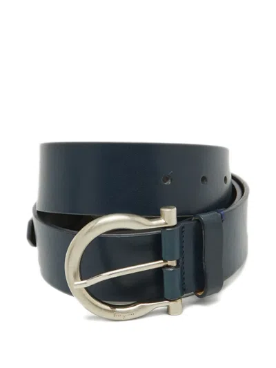 Pre-owned Ferragamo Gancio Buckle Belt In Blue