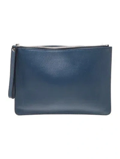 Pre-owned Ferragamo Gancio Clutch In Blue