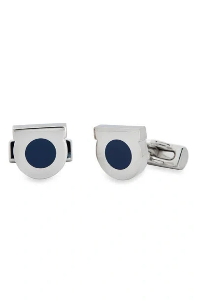 Ferragamo Gancio Cuff Links In White