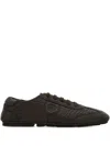 Ferragamo Gancio-detail Lace-up Loafers In Brown