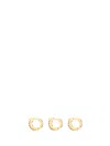 Ferragamo Mini Gancini Earrings Set In Gold