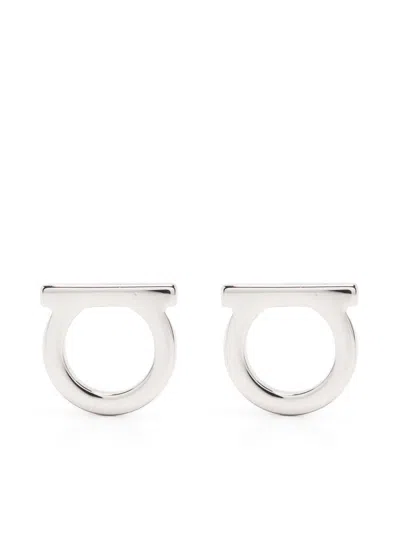 Ferragamo Gancio Earrings In Silver
