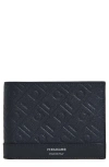 Ferragamo Md Embossed Classic Wallet Wallets Blue