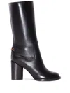 Ferragamo Gancio Horsebit 85mm Boots In Black